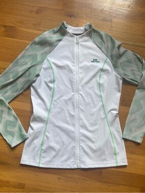 J.Lindeberg White Jacket with Mint Green Trim